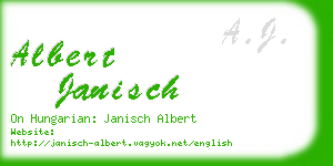 albert janisch business card